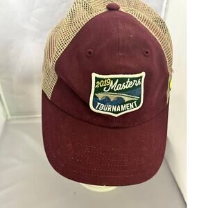 Masters 2019 Golf American Needle Snapback Hat – Maroon – Mesh Back